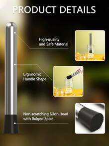 1 Peça Triturador de Frutas e Gelo, Picolé de Aço Inoxidável, Espremedor de Suco, Coqueteleira, Liquidificador, Mexedor de Coquetel, Misturador de Coquetel de Aço Inoxidável, Acessórios de Bartender, Esmagador de Limão Doméstico, Ferramenta de Bar de Cozinha, Produto de Coquetel Triturador de Gelo, Martelo de Gelo Multifuncional Resistente à Corrosão e à Ferrugem, Pode Esmagar Cubos de Gelo de Forma Eficaz