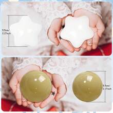 50 个 2.17 英寸球坑球与星星混合，非常适合幼儿球坑防压塑料海洋玩具球，适用于儿童室内和室外玩耍、充气城堡、游泳池派对万圣节装饰等！