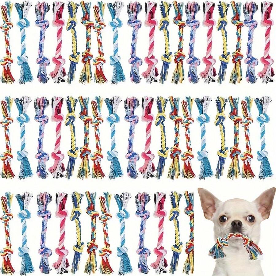 Pet Dog Bite Rope Toy Dog Knot Grind Resistant Double Knot Cotton Rope Toy Dog Toy Dog Self Fun Soothing Bite Toy