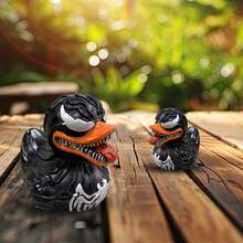 Resin Alien Duck, Unique Gothic Gifts & Collectibles, Dark Resin Duck Rubber Novelty Ornament Decorative Duck Figurine For Desktop Home Office Halloween Decor - A - 查看 3