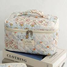 حقيبة مكياج بيج، نمط ملون مجزأ، حقيبة تخزين للسفر، تخزين منزلي، حقيبة تخزين متعددة الوظائف سعة كبيرة، حقيبة مكياج للبنات، حقيبة تخزين مستحضرات التجميل، حقيبة مكياج جميلة للعناية بالبشرة، حقيبة مكياج، صندوق مكياج، حقيبة تخزين المجوهرات، حقيبة فرش، حقيبة فوط صحية، حقيبة سماعات الرأس، محفظة، حقيبة نظارات، هدية عيد الميلاد، هدية عيد الأم، موسم العودة إلى المدرسة، حقيبة طالب، حقيبة ضروريات السفر للمدرسة والعطلات، حقيبة سفر للنساء'