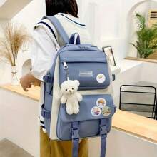 Sac de messager utilitaire rétro, sac à épaule de grande capacité, sac bandoulière en nylon pour étudiants, livré avec 4 épingles, articles de nouvelle vie pour étudiants, sac latéral essentiel pour hommes, sac banane à la mode, fournitures scolaires d'anime, sac d'école pour collège, sac pour hommes