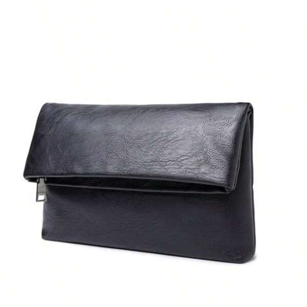 New Fashion Men's Foldable Clutch Bag, Business Casual Handbag, Wristlet Pouch, Korean Style Phone Bag