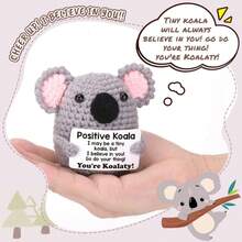 1pc Koala Hand-Woven Plush Doll Ornaments With Encouraging Words Can Be Given As Small Gifts To Friends And Family. Lovely Doll Gift Design And Encouraging Words Are Very Warm And Sweet! These Lovely Dolls Will Always Be Your Friends, And They Will Make You Feel Relaxed And Happy!