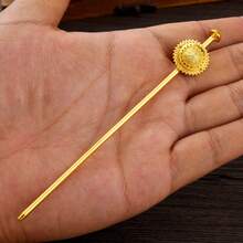 1 peça de grampo de cabelo com design minimalista clássico e flor vazada, cor dourada, acessório de cabelo diário para mulheres do Oriente Médio, joia para festa de aniversário de menina árabe africana, presente de casamento