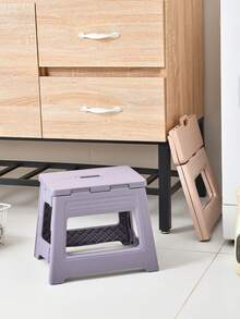 Folding Stool, Foldable Ultra-Light Sturdy Adjustable Plastic Footstool With Non-Slip Texture, Suitable For Home, Kitchen, Bathroom, Bedroom, Portable Outdoor Travel Fishing Chair, Non-Slip Multi-Functional Small Stool, Easy To Store - Multiple Colors Available. - Multicolor - View 8