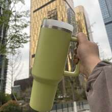 STANLEYSINCE 1913 40 OZStainless Steel Tumbler Double Wall Vacuum Insulated Portable Drinking Cup Travel Lced Coffee Mug  Summer Drinkware With Handle And Straw, Perfect ForTravel, Home, Office, Gift, Lce Drinks And Hot Drinks - 薄荷綠 - 查看 2