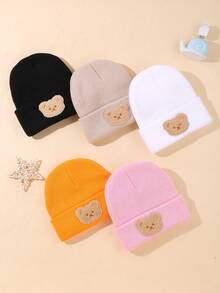 5Pcs Baby Knit Hats For Cool Weather Winter & Autumn Beanies For Infant Suitable For Outdoor Sports And Home Warmth - Multicolor - View 3