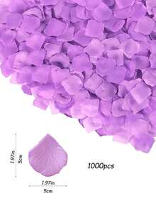 1000 片人造假玫瑰花瓣，适用于婚礼、花瓣、浪漫之夜套装、订婚、花卉装饰、活动、生日派对，散装