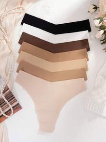 7pcs Women's Sexy Comfortable Breathable Seamless Bikini Underwear - Multicolor - View 3