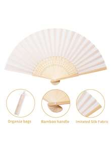 Bộ quạt trắng/đen thanh lịch, quạt giấy cầm tay, quạt tre trắng gấp, quạt cầm tay, quạt giấy gấp, quạt tre cầm tay tự làm, quạt trang trí tiệc sinh nhật, trang trí tiệc đính hôn, tốt nghiệp, tiệc cưới, phòng ngủ, trang trí bàn tại nhà - Nhiều màu - Xem 8