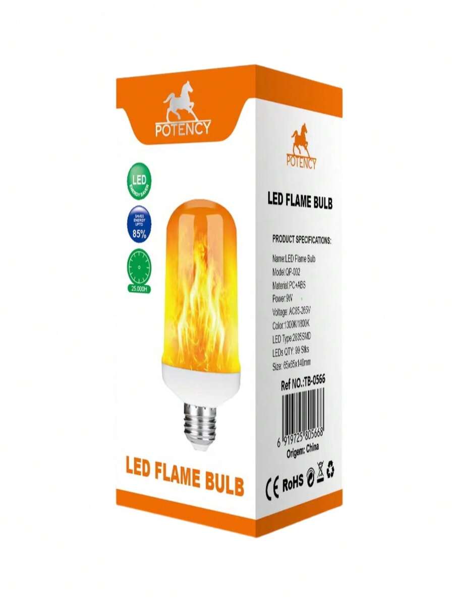 Lampada Led Efeito Chama Fogo Tocha Flame Light E27 Tb-0566