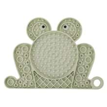 PETSIN 1pc Silicone Slow Feeder Mat, Fish/Frog Shaped, Anti-Gulping, Anti-Spill, With Suction Cup, Wall-Mountable Lick Mat For Cats & Dogs