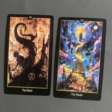 宇宙花园塔罗牌游戏卡，趣味休闲塔罗牌，派对桌游，派对氛围道具，朋友聚会游戏道具，送给朋友的礼物