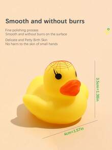 12/24 件彩色橡胶鸭子玩具，小鸭子洗澡玩具，适合夏季海滩、泳池活动、派对礼物 - 彩色 - 查看 4