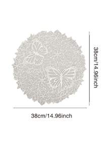 1/4/6pcs Butterfly Shaped Placemat, Suitable For Holiday Party Table Decoration, Vase Mat - Multicolor - View 6