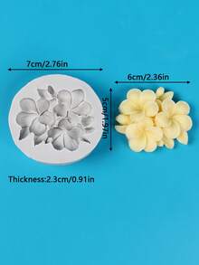 1 khuôn nến hình hoa sứ (màu ngẫu nhiên), khuôn silicon, khuôn làm xà phòng và đá, khuôn trang trí hoa bằng nhựa thủ công tự làm. - nhiều màu - Xem 10