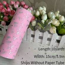 Polka Dot Sequin Mesh Rolls - 10/50 Yards Polka Dot Mesh Netting For Christmas/New Year/Valentine/Wedding/Birthday/Halloween Decoration Tutu Skirts, Gift Wrapping, Party Decor