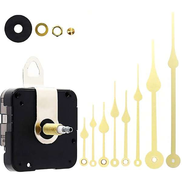 1 Set Quarz-Uhrwerk-Kit, enthält 4 Zeiger, 2 Schaftlängen verfügbar: 5 mm & 15,4 mm Gewinde, für Wand- und Tischuhrenreparatur, Ersatz und Selbstbau, geeignet für Heim, Büro Dekoration und Geschenke Heimdekoration Raumdekoration