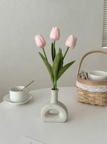 1/2/3 Stücke rosa romantische Tulpen Künstliche Blumen, Raumdekoration, Feiertags-Dekoration, Abschlussgeschenk, Geschenk für Freundin, Mutter