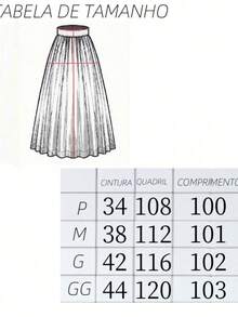 LIU ME Long Skirt 3 Marias With Back Elastic And Internal Lining - 黑色 - 查看 4