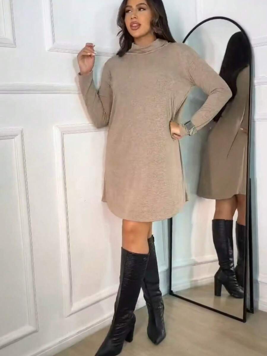 Simple Casual Elegant Woolen Fabric Evening Office Home Garden Street - Sand - View 1