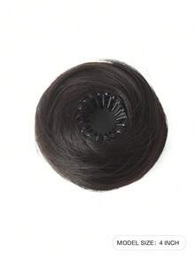 优雅女士发髻,接发 - 10 厘米(4 英寸)可延伸合成发,带夹子,耐热纤维,适合所有发质,可调节设计,适合所有女性日常穿着和派对发饰 - 彩色 - 查看 8