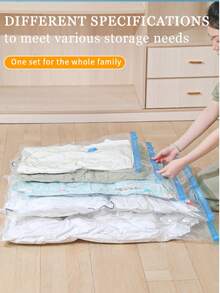 1/10 piezas Bolsas de compresión al vacío, Bolsas de almacenamiento al vacío, Bolsas con cremallera al vacío, Bolsas de equipaje de ahorro de espacio, Sacos de compresión de viaje, Organizadores de prendas plegables, Bolsas de almacenamiento de armario para ropa, ropa de cama, ropa de invierno - 75% de ahorro de espacio, a prueba de humedad, resistente a insectos