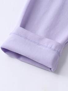 Annil Children's Clothing For Girls, Girls, Boys, Boys, Adults, Teenagers, Long Johns, Autumn Casual Home Warm Clothes - Purple - View 8