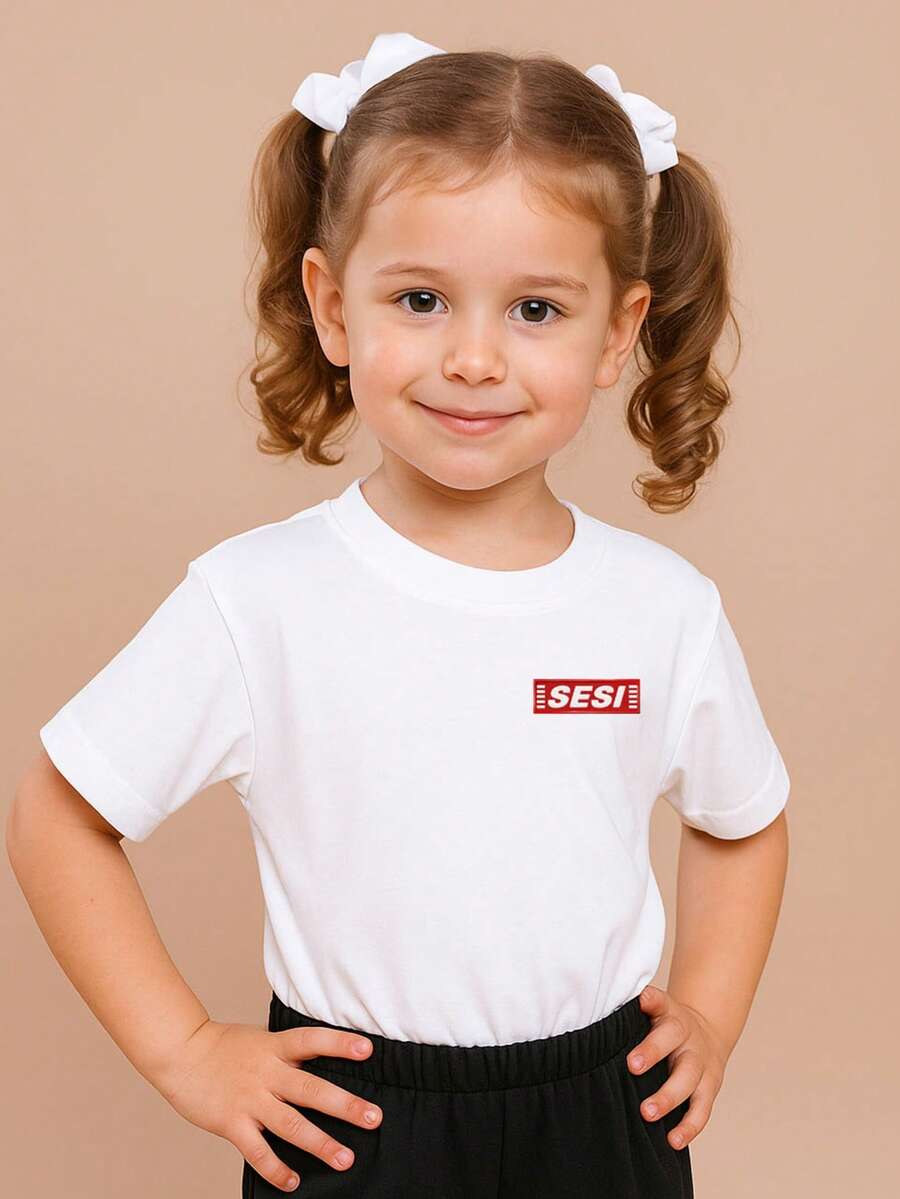 SESI Uniform Unisex Children's T-Shirt School Uniform 2024 - White - View 1