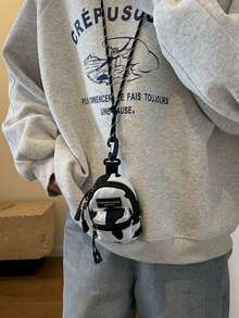 Mini Pouch, Small Canvas Coin Purse Wallet, Travel Tactical Bag For AirPods, Earphones, Galaxy Buds, Coins, Keys, Paper Money, Zebra, Leopard, Cow, Cherry, Daisy Print - Multicolor - View 8