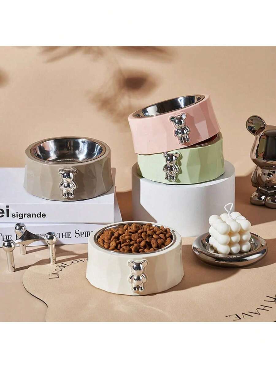 Small Pet Feeders - Green Inner Bowl - View 1