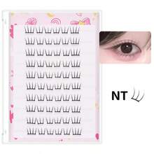 10 对无胶睫毛，适合初学者，独特的睫毛，卡通外观，假睫毛睫毛簇，睫毛簇，单根睫毛，睫毛，假睫毛 - C - 查看 2