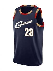 Camiseta de baloncesto negra 8/24 para hombre, chaleco informal bordado con cuello redondo, uniforme de entrenamiento y competición. - Azul - Ver 2