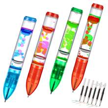 3 Packs Liquid Timer Pen With Extra Ink Packs- Retractable Ballpoint Pen With Colorful Moving Bubbles & Droplets - Relaxing Calming Fidget Sensory Writing For Kids & Adults- 3-Colorful Liquid Ballpoint Pen For Back To School Gift,Stocking Stuffers, Easter Basket Stuffers -Fidget Pen For Stress Relief And Anxiety(Red, Green, Blue)