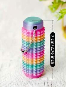 Portachiavi con stimolatore a punte, piccolo oggetto antistress da manipolare, portachiavi antistress, mini rullo massaggiante portatile con punte testurizzate, regalo creativo e originale