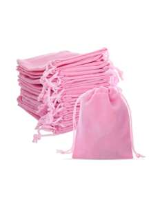 30 件天鹅绒珠宝袋带抽绳 - 柔软抽绳礼品袋适合婚礼、派对、情人节和周年纪念日，适合女性收纳整理器旅行必需品返校宿舍收纳秋季装饰