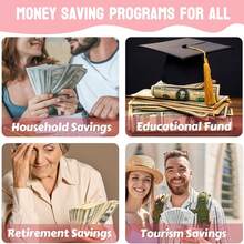 KKC 100 Envelopes Money Saving Challenge Binder, A5 Budget Binder With Cash Envelopes, Savings Challenges Book To Save $5,050, 10,000, 500, Budget Planner For Budgeting Planner Saving Money. - 粉色 - 查看 7