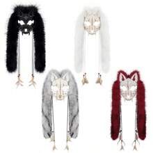 1pc Viking Warrior & Werewolf Mask - Faux Fur Headpiece, Perfect For Halloween, Rave Parties & Winter Novelty Costumes Halloween Party Decor