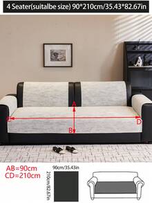1件装四季通用沙发垫套，现代简约防滑双层防水沙发座垫，防尘可水洗，柔软不褪色，宠物友好，适用于L型及1/2/3/4座沙发，可用于卧室、办公室、客厅。 - 灰色 - 查看 19
