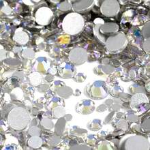 ICIQ 288/1440颗 SS16 SS20 SS30 多色 AB 玻璃美甲水钻水晶闪粉钻石非烫钻平底 3D 装饰工艺配件 DIY 爱好者 - 装饰时尚，适用于美甲，玻璃材质 - 适合装饰、定制、个性化闪亮套装 - 彩色 - 查看 29
