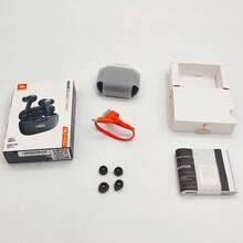 原装 JBL WAVE BEAM 无线蓝牙耳机支持 JBL 耳机 APP/32 小时播放时间 Vibe Beam TWS 真无线耳塞 - 黑色 - 查看 5