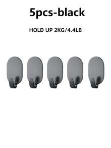 5 cái/10 cái/20 cái Móc màu trắng, đen, bạc, keo dính chắc, không đục lỗ, cửa nhà bếp và phòng tắm, móc gắn tường, không để lại dấu vết, móc dính, móc chịu lực - Nhiều màu - Xem 21