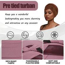 Awegeo Pañuelo elegante para mujer, decoración tejida, ligero y cómodo, pañuelo para la cabeza/forro para viajar, adecuado para la vida diaria, compras y reuniones - Gris - Ver 4