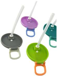 Reusable Soda Can Lids With Straw-Leakproof Silicone Covers For Cans, Airtight Seal, Prevents Spills, Fits Standard Cans|Portable Drink Accessories For Travel, Picnic, Outdoors(1PC,Color Random)