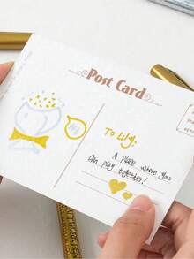 2pcs Gold & Silver Metal Paint Pens For Diy Drawing On Black Card/Doodling/Craft/Scrapbooking/Sign-Making, Pens, Markers, Acrylic Markers, Acrylic Pens Back To School,Pens - Multicolor - View 4