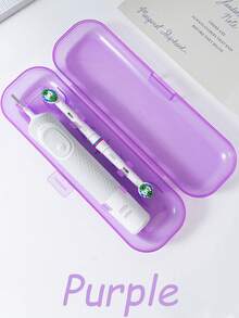 Electric Toothbrush Storage Box, Travel Electric Toothbrush Storage Box, Solid Color Electric Toothbrush Storage Box, Portable Universal Electric Toothbrush Storage Box, Translucent Toothbrush Travel Box, Toothbrush Head Plastic Dustproof Cover, Portable Travel Container Simple Toothpaste Storage Box, Back To School, Back To School Supplies. - Multicolor - View 14