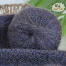 6 buc/pachet, 150 g fire de mohair cu sclipici metalic în total, material DIY manual pentru tricotat pulovere, eșarfe, pălării, mănuși calde și la modă în toamnă/iarnă