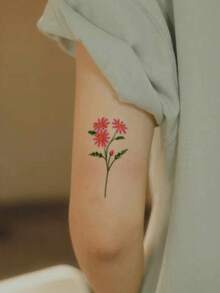 Tatuajes temporales impermeables y resistentes al sudor con diseños de dopamina, flores, mariposas y estilo de campus de dibujos animados, pegatinas de tatuajes falsos lavables de material de PVC con diseño minimalista Y2K, tatuajes falsos resistentes al sudor para volver a la escuela, arte corporal de tatuajes temporales, adecuados para uso diario