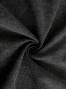 [$$$MANLIFE]Retro  SaturdayNight Wrist Graphic Washed Rock Band Shirt-Acid Washed Heavyweight Cotton, EthereaAlt-Metal Aesthetic,Dreamy& Heavy 2000sVibes, Experimental Streetwear Essential For Fans - 黑色 - 查看 3